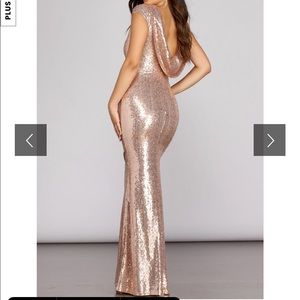 Windsor rose gold sequin dress